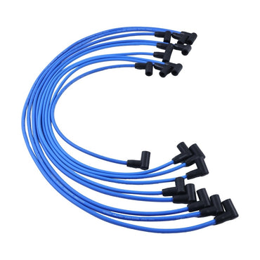 8mm Blue HEI 90 Degree High Energy Spark Plug Wires fits 1972-1988 Chevrolet SBC Engine V8 - Replaces Taylor 64602
