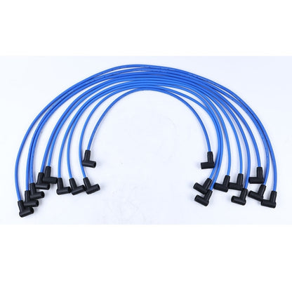 8mm Blue HEI 90 Degree High Energy Spark Plug Wires fits 1972-1988 Chevrolet SBC Engine V8 - Replaces Taylor 64602