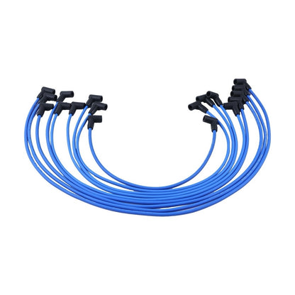 8mm Blue HEI 90 Degree High Energy Spark Plug Wires fits 1972-1988 Chevrolet SBC Engine V8 - Replaces Taylor 64602