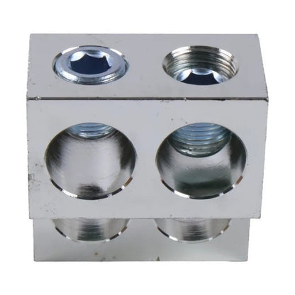 Aftermarket Brumall 600T-4 Aluminum Mechanical Lug 600MCM-2 4 Barrel 2-Hole Electro-Tin Plat