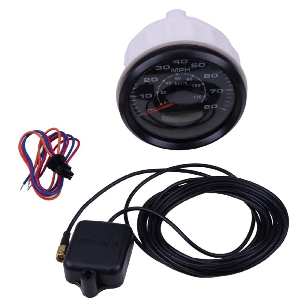 Aftermarket Eling B07DY3MBJL 12V/24V 85mm 0-80MPH 0-120km/h GPS Speedometer Odometer