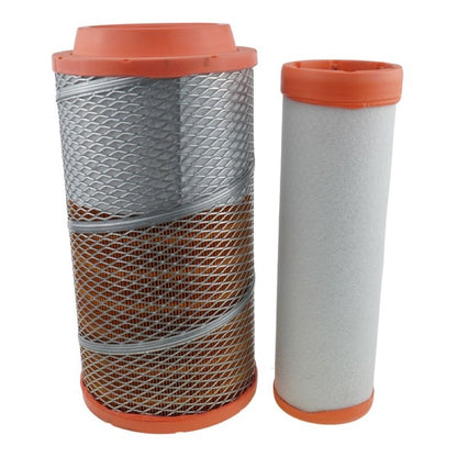 Air Filter Kit 87344135 87344136 compatible with New Holland Tractor TS90 TS100 TS110 TS120 TS6000 TS6020 TS6030 TS6040