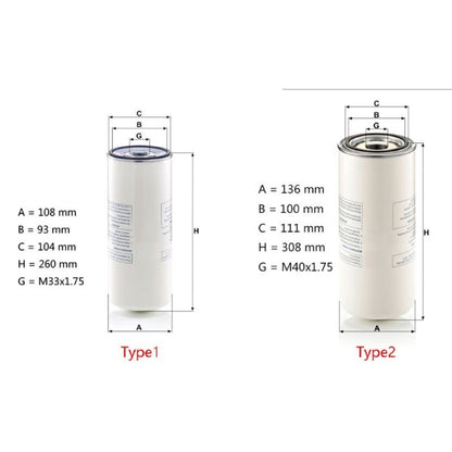 Air Oil Separator 2116010155 for use with Fusheng FS Curtis Screw Air Compressor