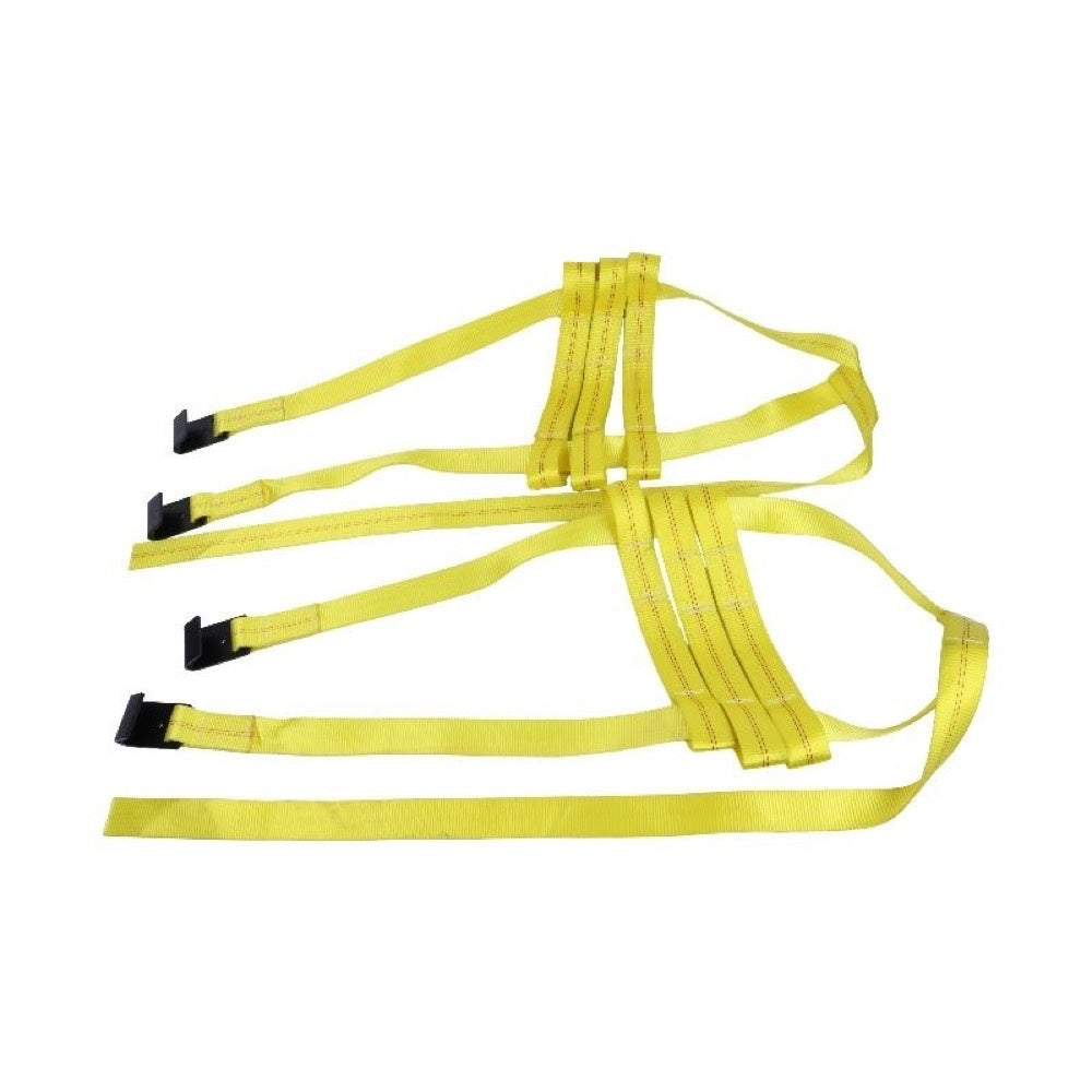 Car Tire Basket Tiedown Straps Wheel Net Set Flat Hook for use with Heavy Duty Tow Dolly