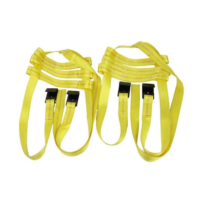 Car Tire Basket Tiedown Straps Wheel Net Set Flat Hook for use with Heavy Duty Tow Dolly