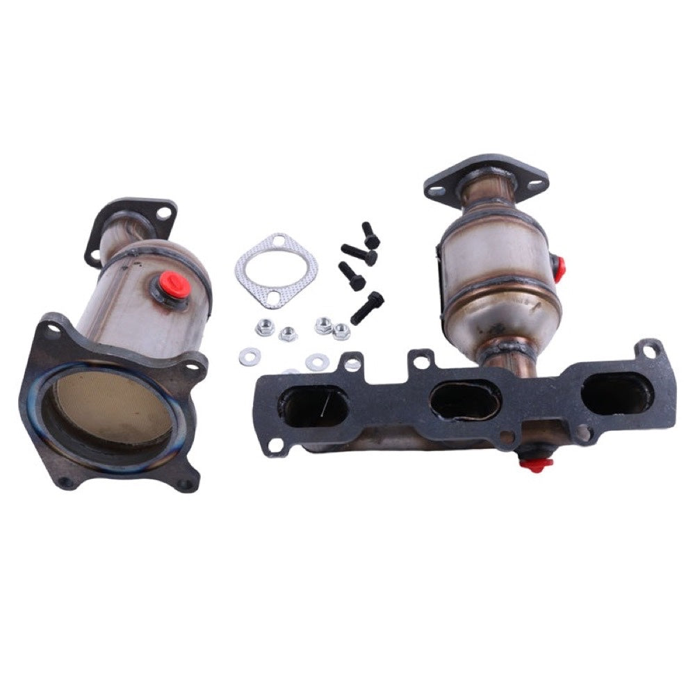 Catalytic Converter Set PE16719-20X compatible with Ford Edge 3.5L 3.7L 2011 -2014 Bank 1 and 2 Non Turbo Only
