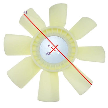Cooling Fan YM123910-44742 YM123910-44740 for use with Yanmar Engine 4TNV106 4TNV94 Komatsu Loader WB97-2 WB98A-2 WB140-2N WB150-2