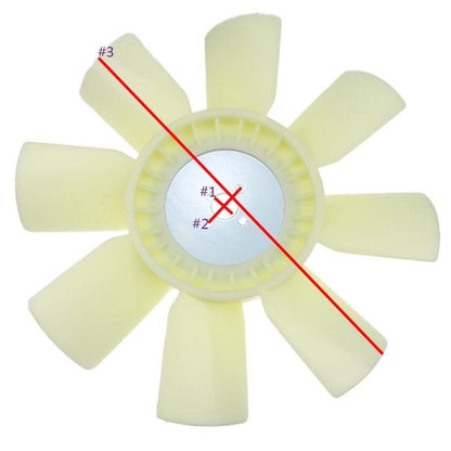 Cooling Fan YM123910-44742 YM123910-44740 for use with Yanmar Engine 4TNV106 4TNV94 Komatsu Loader WB97-2 WB98A-2 WB140-2N WB150-2