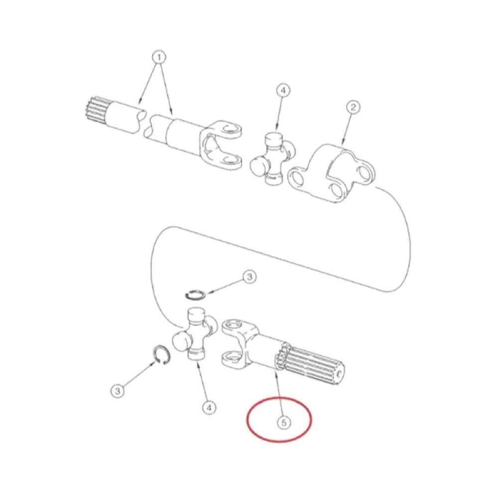 Drive Shaft 144463A1 suitable for New Holland Loader U80C U80B U80 LV80