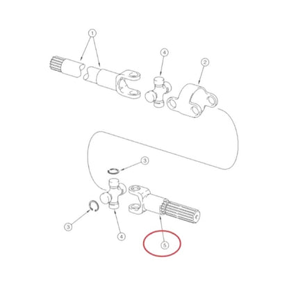 Drive Shaft 144463A1 suitable for New Holland Loader U80C U80B U80 LV80