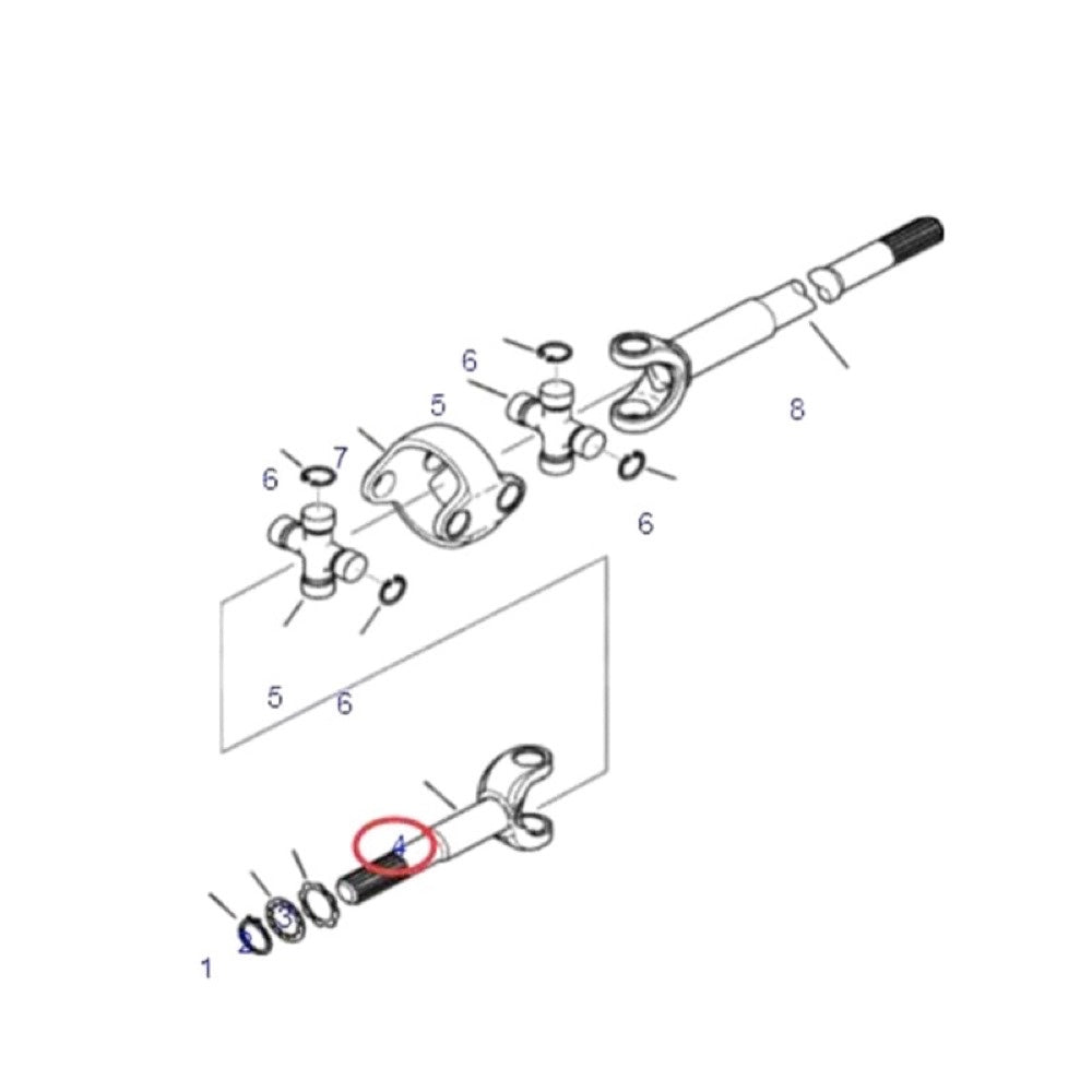 Drive Shaft CA0046254 fits Komatsu Backhoe Loader WB142-5 WB91R-5 WB91R-5E0
