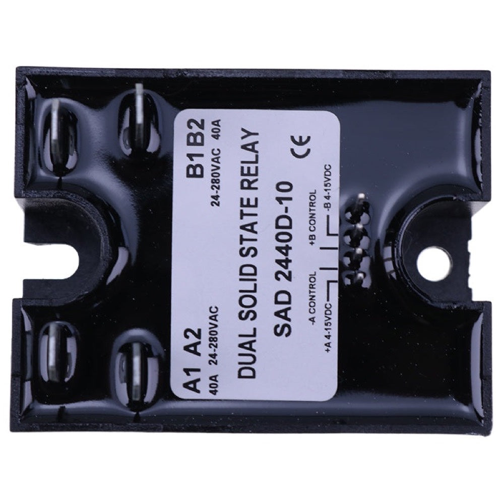 Dual Solid State Relay SSR 4-15VDC Input 280VAC 40A D2440D-10 Random Turn On