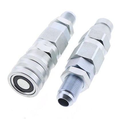 fits Bobcat New Holland CASE GEHL #10 JIC Thread 1/2" Flat Face Hydraulic Quick Connect Coupler