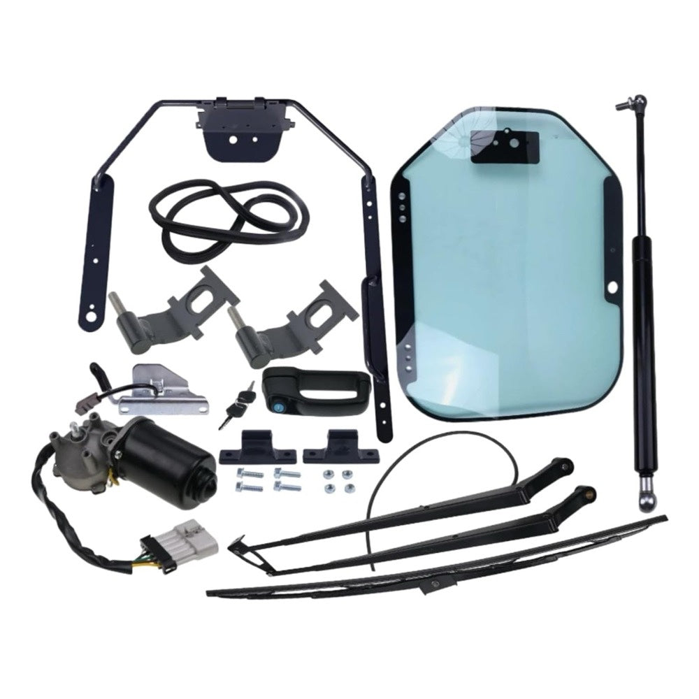 Front Door Glass Kit 7120402 7120401 7281063 compatible with Bobcat Loader S450 S510 S550 S630 S530 T650 T740 T750