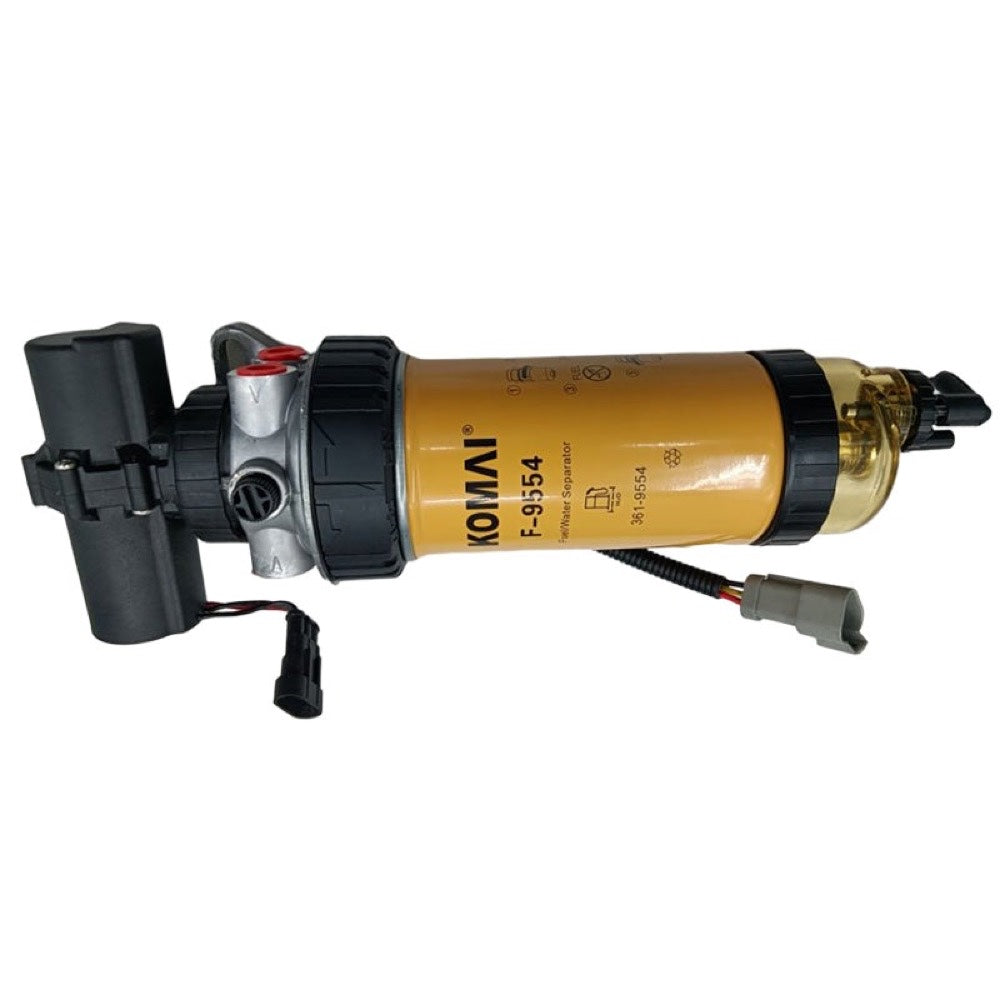 Fuel Filter Water Separator Lift Pump Assembly RE529641 RE541922 compatible with John Deere Engine 3029 4045 6068 Tractor 1654 6110D 6125D