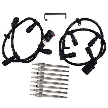 Glow Plug Harness Kit 5C3Z-12A690-A 4C3Z-12A342-AA fits Ford F-250 F-350 F-450 E-150 E-250 E-350 E-450 6.0L Powerstroke