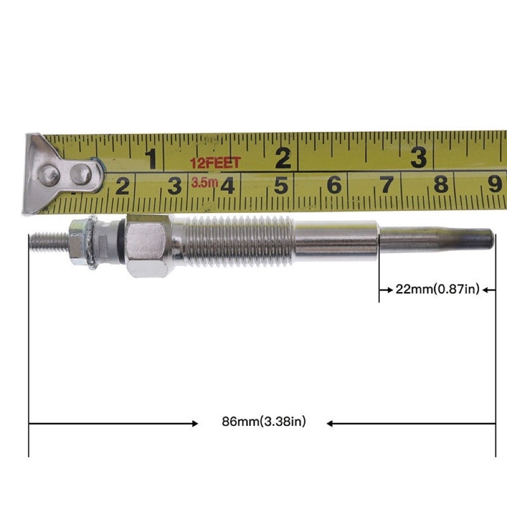 Glow Plug SBA185366060 compatible with Case Tractor D25 D29 D33 D35 D40 D45 DX25 DX29 DX33 DX35 DX40 DX45