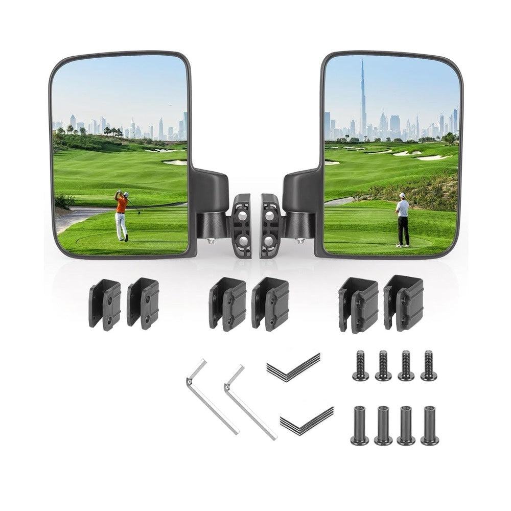 Golf Cart Mirror No Drilling Side Mirrors Universal suitable for Yamaha Club Car EZGO