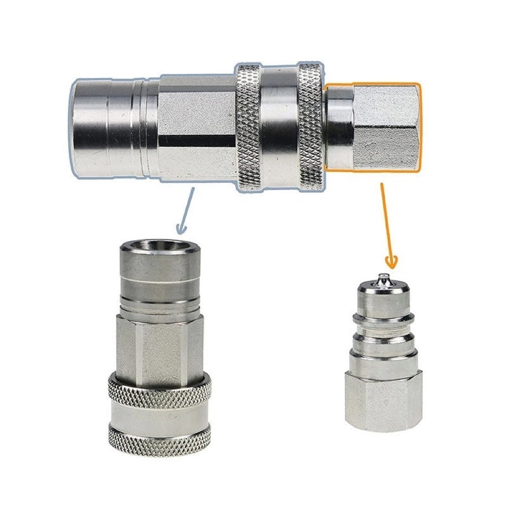 Hydraulic Coupler Kit NPT Thread AM102487 AM102420 compatible with John Deere Engine 4045 6068 Mower 1420 1435 1445 1545 1565 Tractor 2305 1023E 1025R 2520 2720