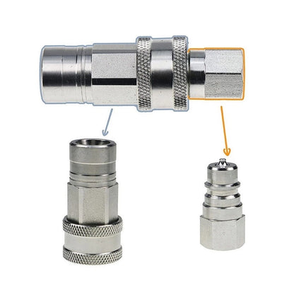 Hydraulic Coupler Kit NPT Thread AM102487 AM102420 compatible with John Deere Engine 4045 6068 Mower 1420 1435 1445 1545 1565 Tractor 2305 1023E 1025R 2520 2720