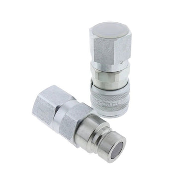 Hydraulic Male & Female Flat Face Coupler Kit AT312470 KV14216 fits John Deere 110 240 250 260 270 315 317 320 325 328 332 410G 310G 320D 318D 310SG