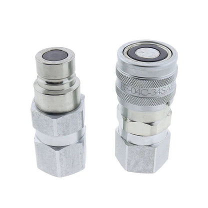 Hydraulic Male & Female Flat Face Coupler Kit AT312470 KV14216 fits John Deere 110 240 250 260 270 315 317 320 325 328 332 410G 310G 320D 318D 310SG