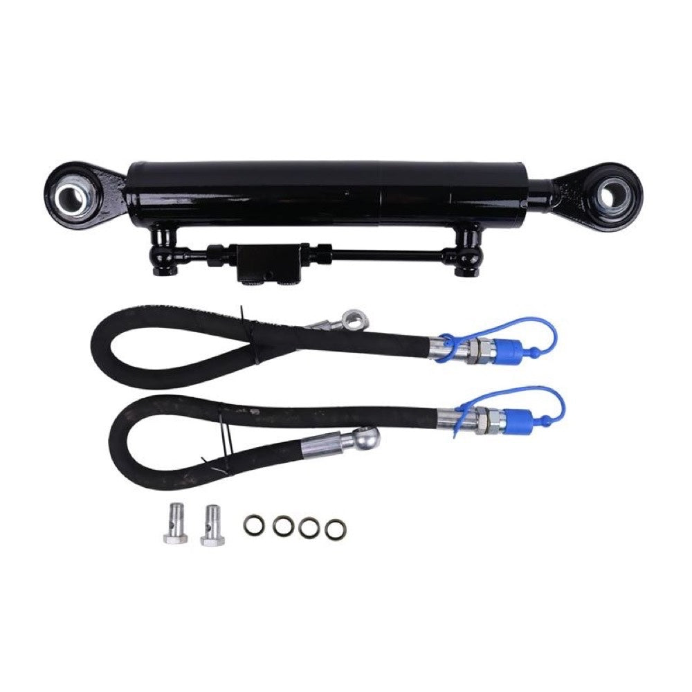 Hydraulic Top Link Cat. 2-2 with Locking Block 22 3/8" - 33 1/2 with 2 Pieces Hose 2-Way Check Valve Cylinder compatible with Tractor Excavator