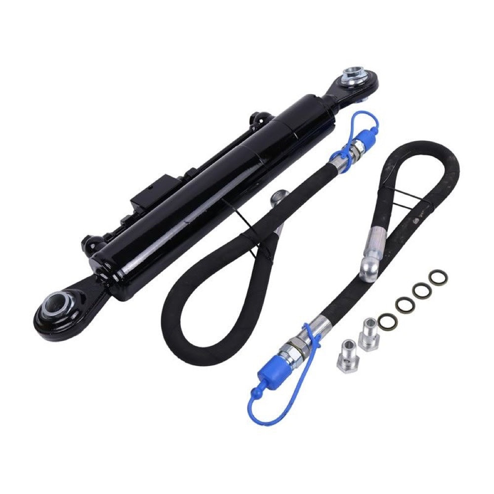 Hydraulic Top Link Cat. 2-2 with Locking Block 22 3/8" - 33 1/2 with 2 Pieces Hose 2-Way Check Valve Cylinder compatible with Tractor Excavator