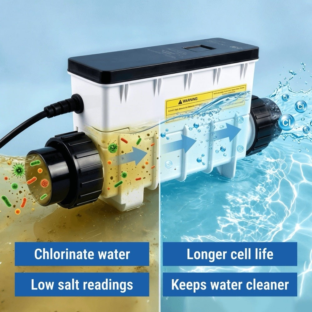 IC15 Salt Chlorine Generator Cell EC-520888 520888 for use with 15000 Gallon Saltwater Pool Chlorination Systems
