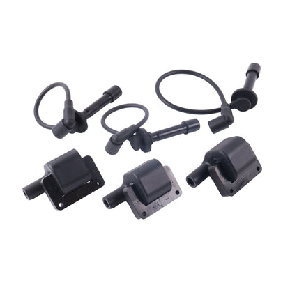 Ignition Coil with Spark Plug Wire Kit MIA11722 MIA11721 suitable for Yanmar Engine 3TNV70 John Deere UTV XUV825i