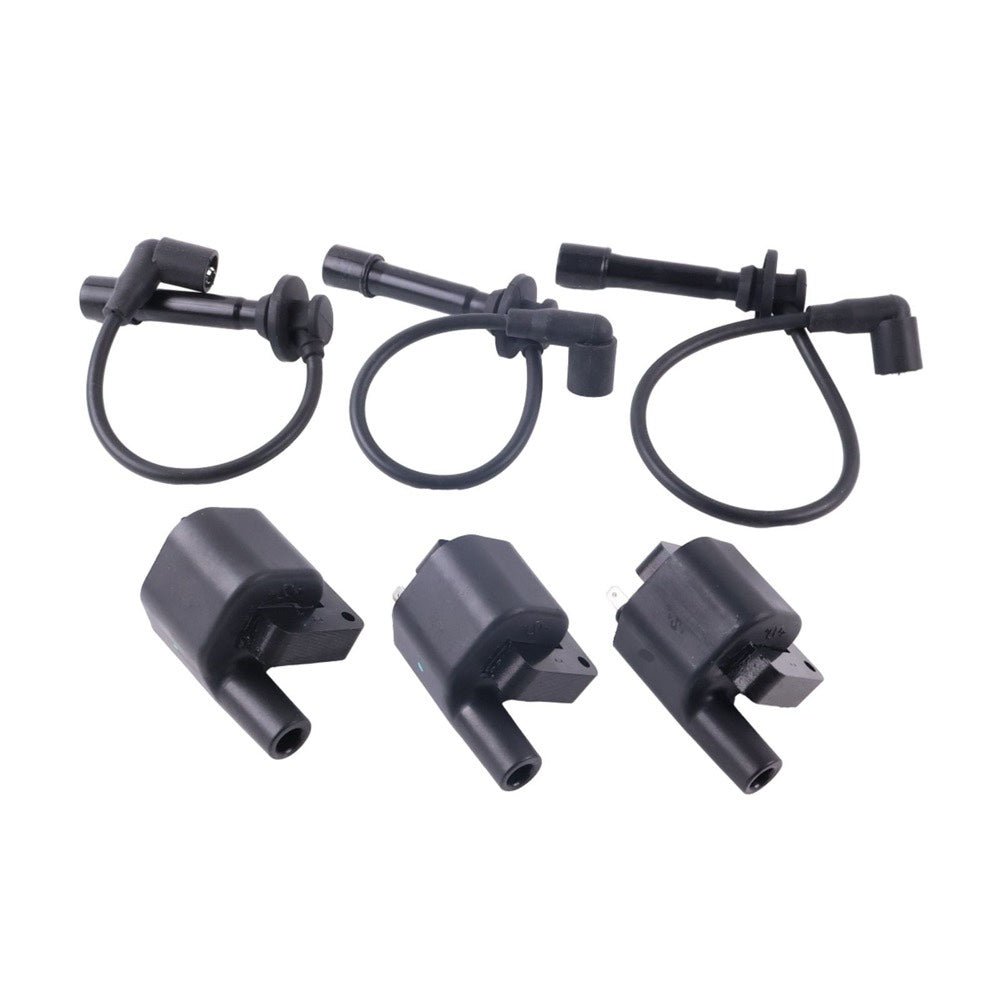 Ignition Coil with Spark Plug Wire Kit MIA11722 MIA11721 suitable for Yanmar Engine 3TNV70 John Deere UTV XUV825i