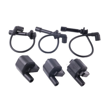 Ignition Coil with Spark Plug Wire Kit MIA11722 MIA11721 suitable for Yanmar Engine 3TNV70 John Deere UTV XUV825i