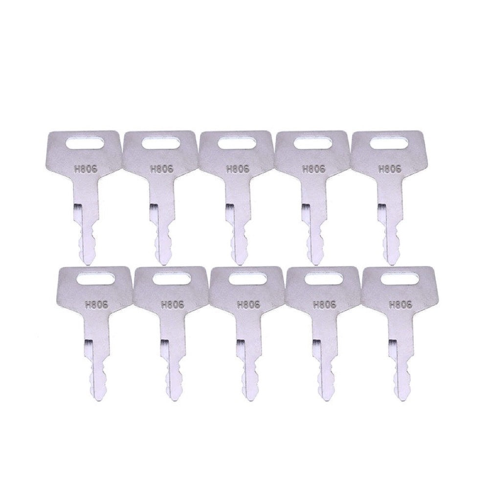 Ignition Key H806 180845 17001-00019 501866-001 for use with Hitachi Takeuchi CASE New Holland Gehl Excavator Track Loader