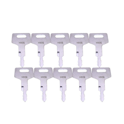 Ignition Key H806 180845 17001-00019 501866-001 for use with Hitachi Takeuchi CASE New Holland Gehl Excavator Track Loader