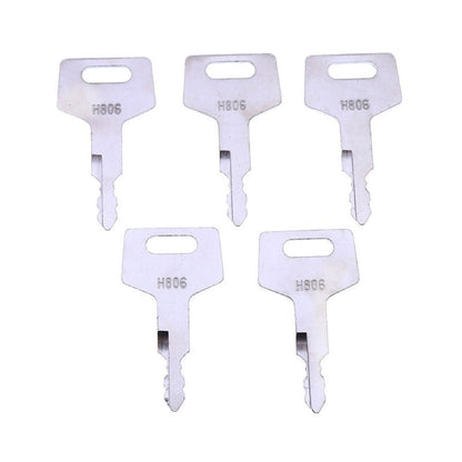 Ignition Key H806 180845 17001-00019 501866-001 for use with Hitachi Takeuchi CASE New Holland Gehl Excavator Track Loader