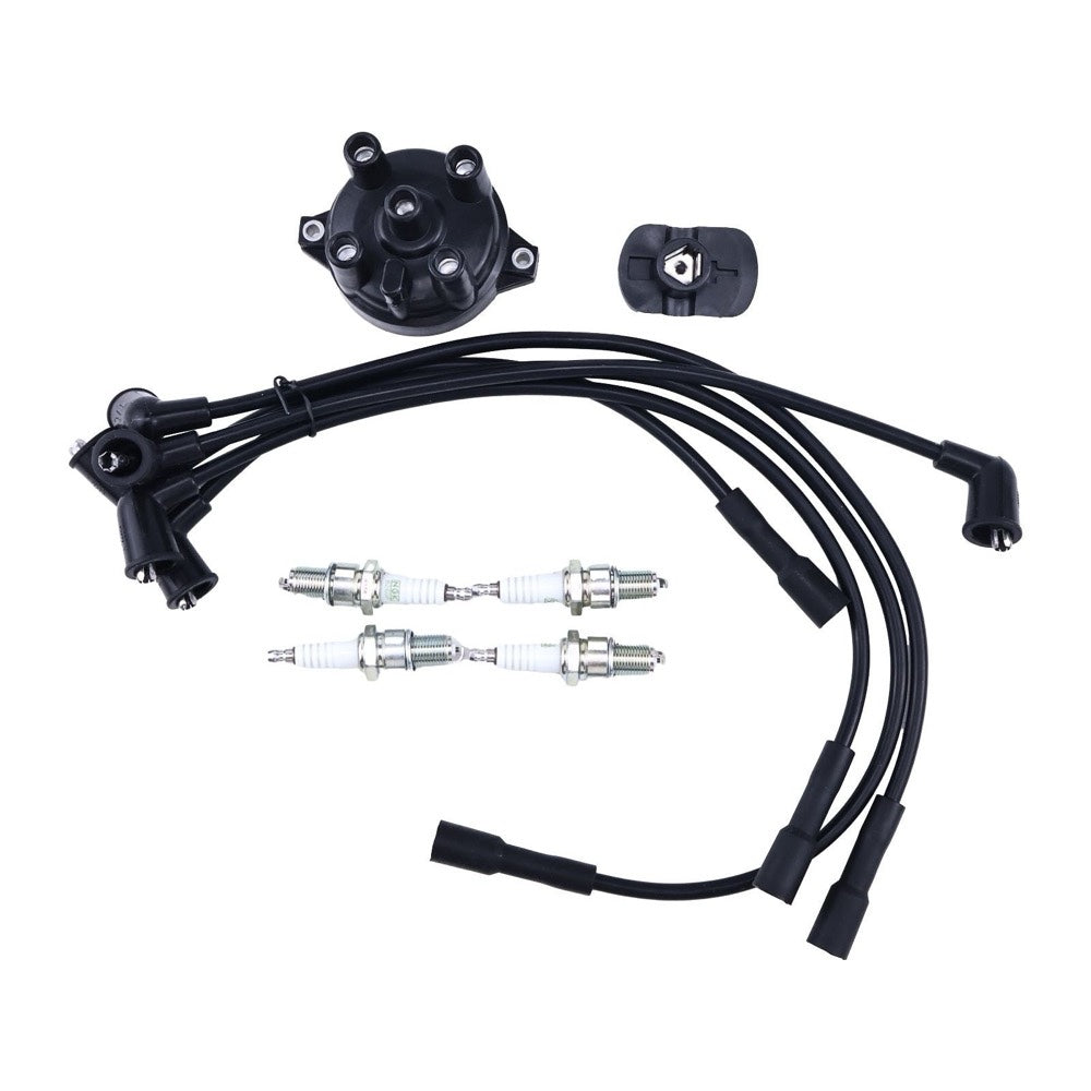 Ignition Tune Up Kit 1554033 1554034 1362113 W9EXR-U compatible with Mazda FE 2.0L F2 2.2L Engine Hyster FT Yale VX Series Forklift