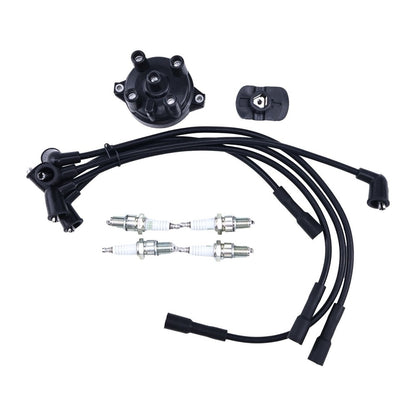 Ignition Tune Up Kit 1554033 1554034 1362113 W9EXR-U compatible with Mazda FE 2.0L F2 2.2L Engine Hyster FT Yale VX Series Forklift