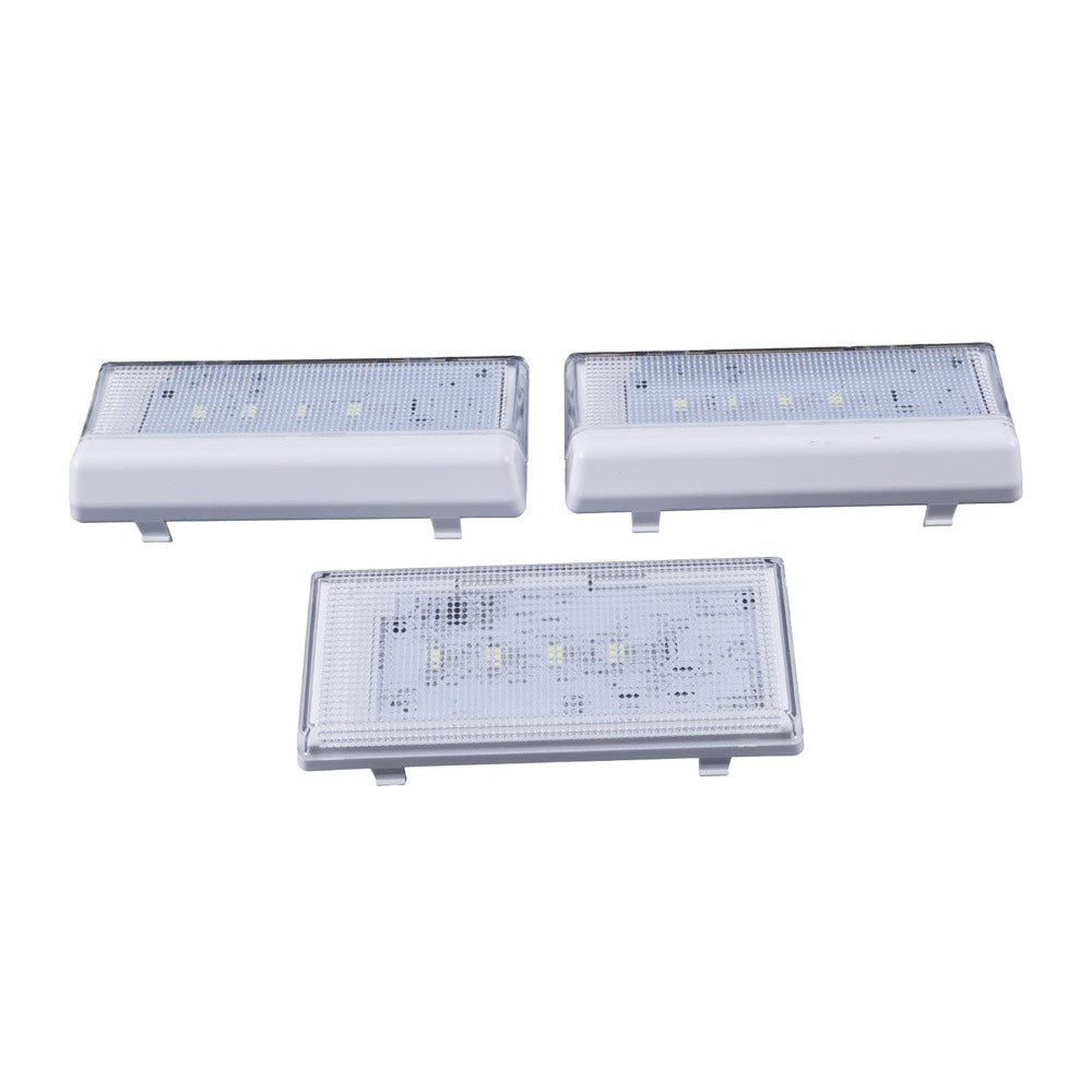 LED Light Set With Tapered Lens and Bezel W10515057 W10515058 fits Whirlpool Kenmore Maytag Refrigerators
