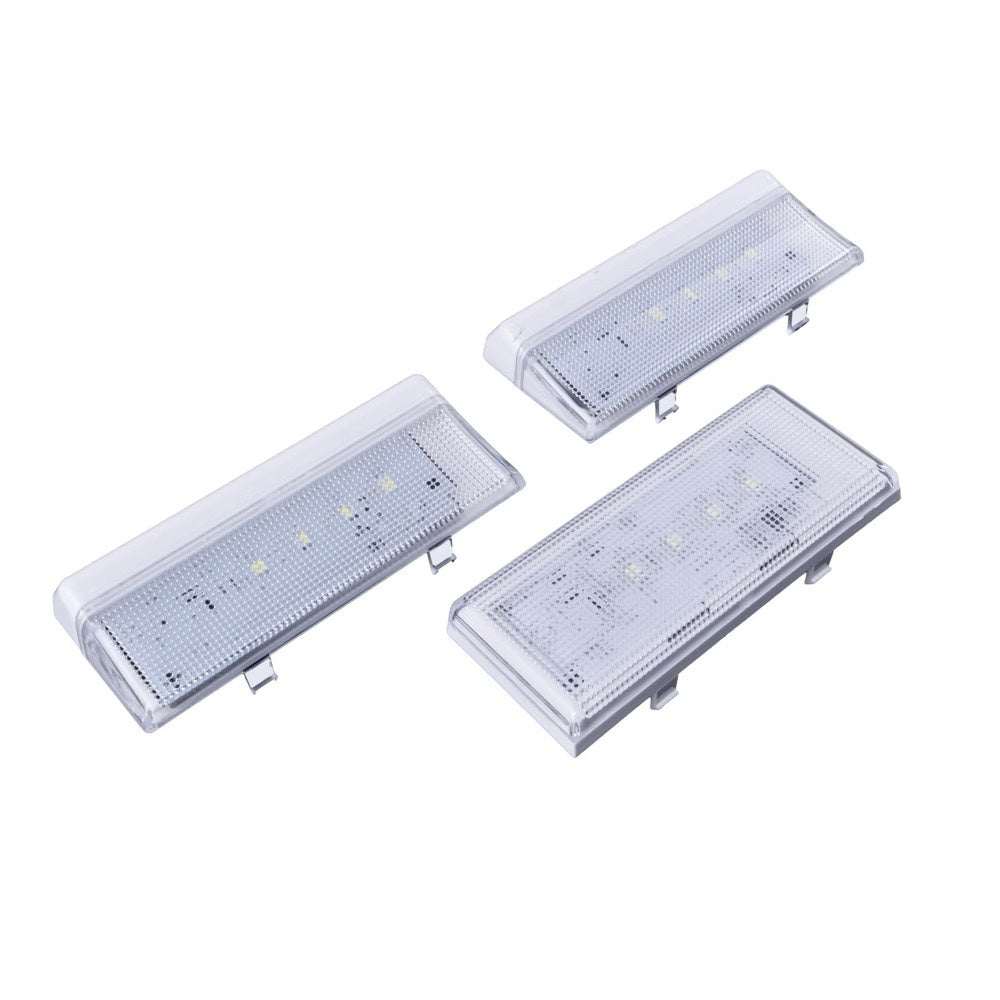 LED Light Set With Tapered Lens and Bezel W10515057 W10515058 fits Whirlpool Kenmore Maytag Refrigerators