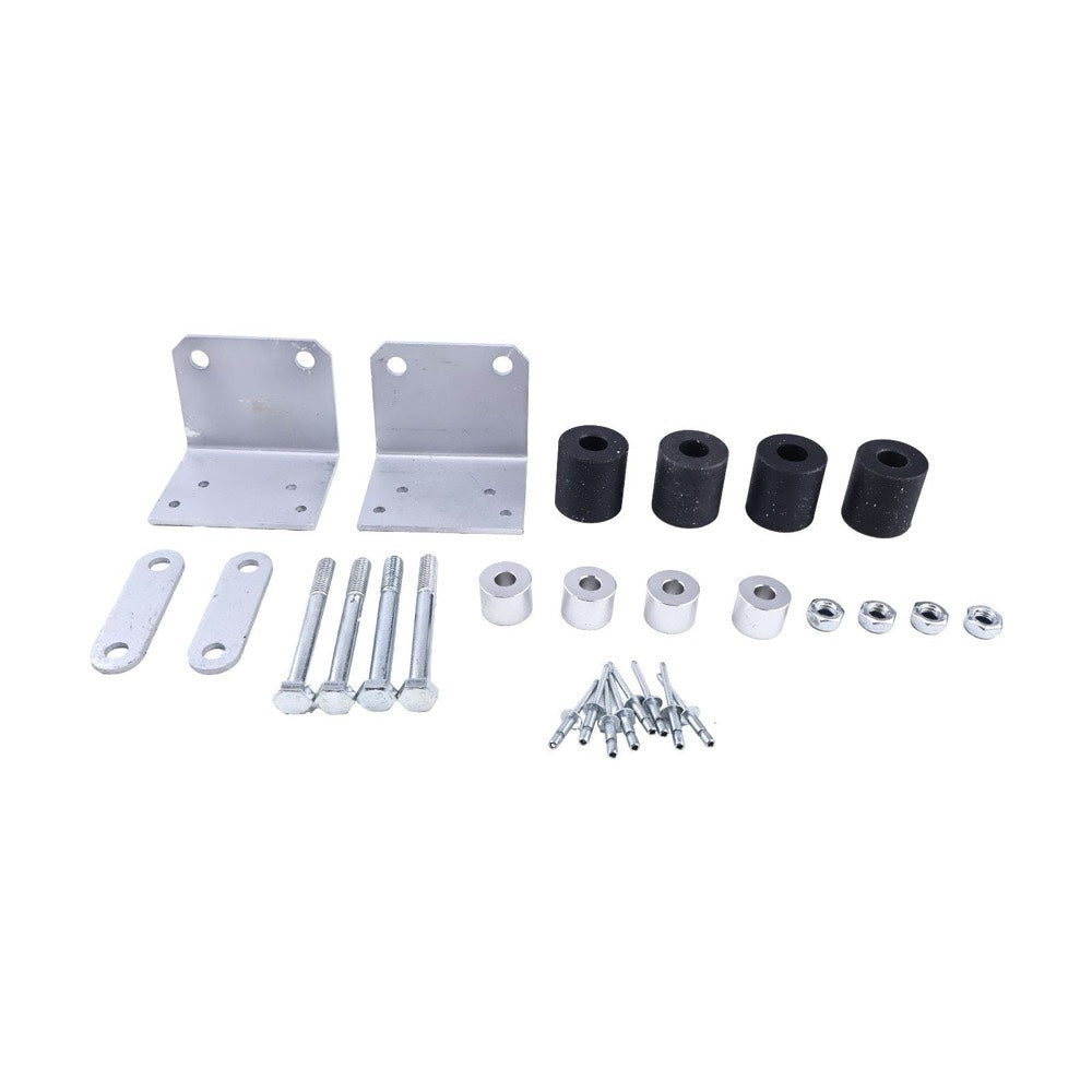 Lower Roller Bracket Kit Bundle With Hardware 13-03593 compatible with Peterbilt 379 Trucks Driver and Passenger Side