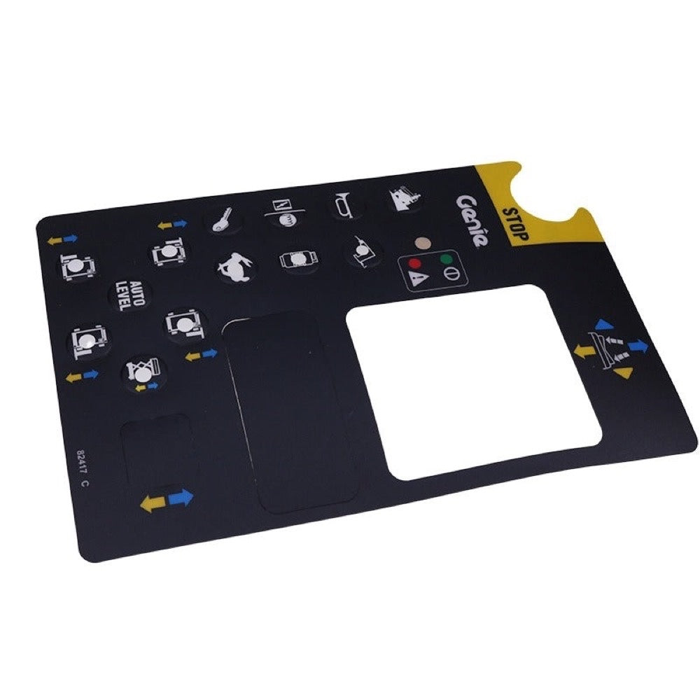Platform Control Panel Decal 82417GT 82417 for use with Genie GS-2668 RT GS-3384 GS-3390 GS-4390 GS-5390