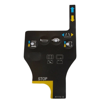 Play Control Box Overlay Decal 97772 97772GT fits Genie GR-12 GR-15 GR-20 GS-1530 GS-1930 GS-2032 GS-3232 QS-12R QS-15R QS-20R