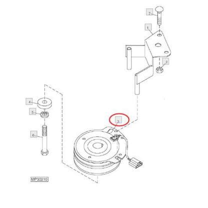 PTO Clutch TCA14535 5219-32 for use with Kawasaki Engine FH601V FH680V John Deere Front Mower 717 717A 717E 727 727A