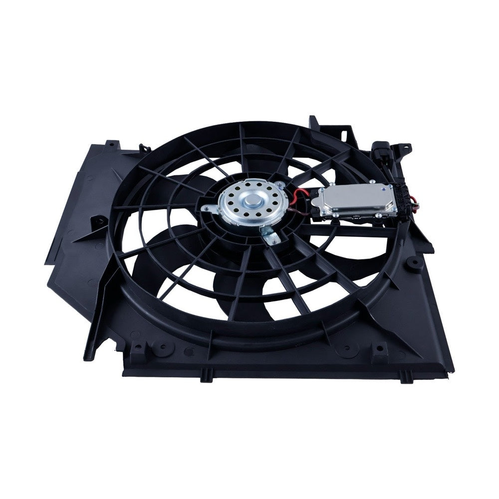 Radiator Cooling Fan Assembly 17117525508 17117561757 for use with BMW 323Ci 323i 323is 325Ci 325i 325xi 328Ci 328i 328is 330Ci 330i 330xi 1999-2006