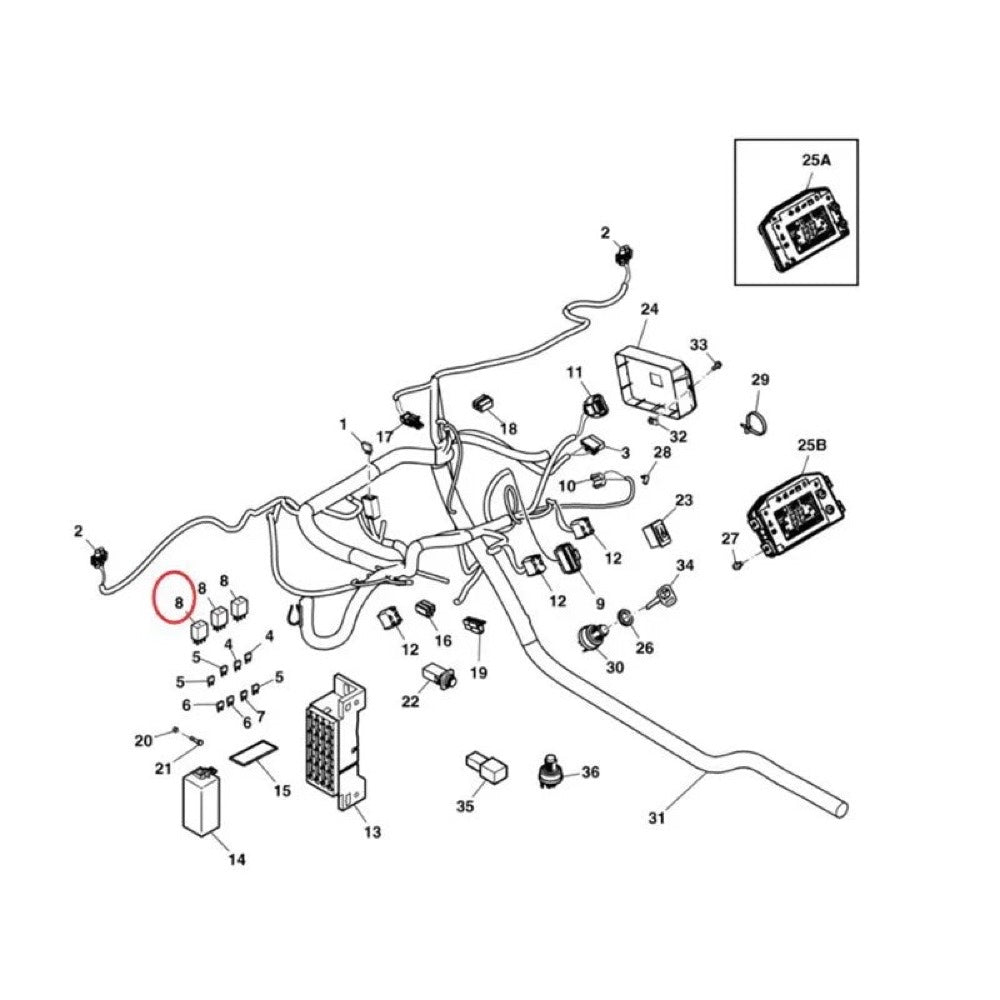 Relay M169838 fits John Deere 550 855D 625i GATOR 825i 4X4
