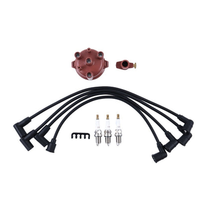 Rotor Distributor Cap Wires Kit 12581-68650 12691-67540 compatible with Kubota Engine WG750 WG600