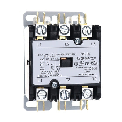 SA-3P-40A-120V Definite Purpose Contactor 3Poles 40FLA 120V AC Coil