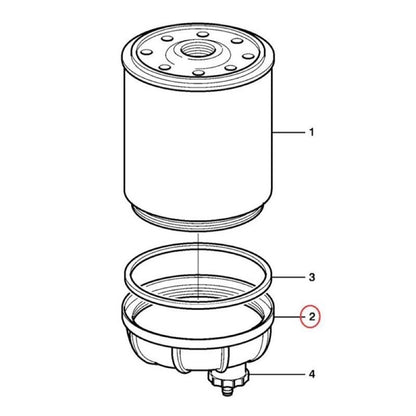 Separator Filter Bowl VOE11110738 suitable for Volvo A25D A30E A40E EC140C EC200D EC290B EC360C L110H L220G L60H