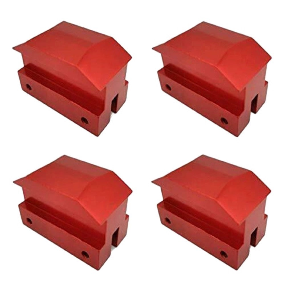 Set of 4 Jack Lifting Pad Anodized Aluminum JACKPAD08-RD-4 compatible with 6th Generation Chevrolet Camaro 16-18
