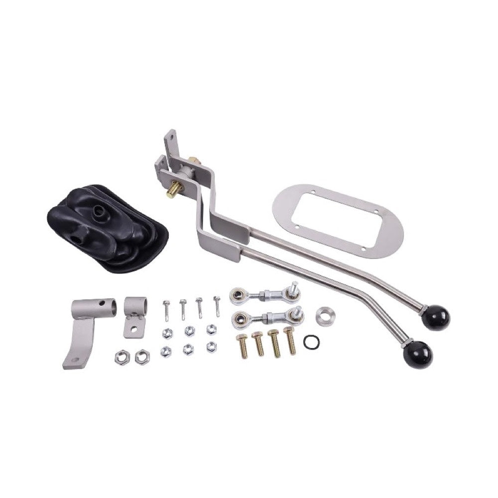 Stainless Twin-Stick Shifter With Boot NP205GM8 compatible with GM NP205 8-Bolt Transfer Case